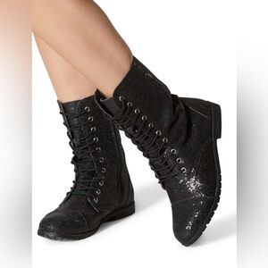 NIB Balera Dancewear glitter zip up Combat dance hip hop Boots WL088 sz 7 AD
